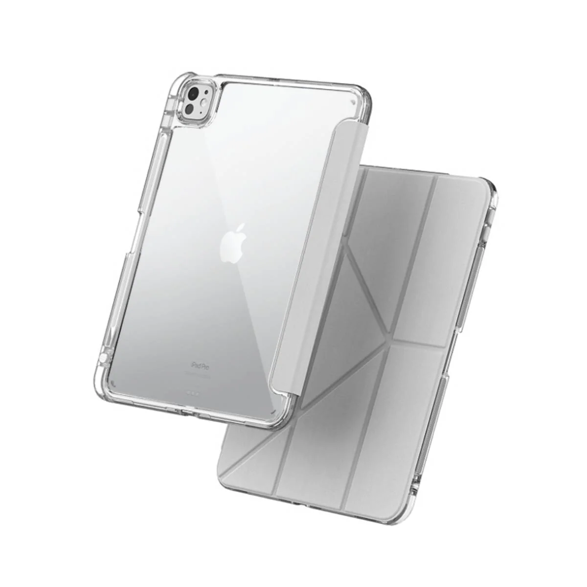 MUTURAL IPAD AIR 13 INCH (M2) QING YA SERIES FOLIO WITH HIDDEN STYLUS SLOT GRAY