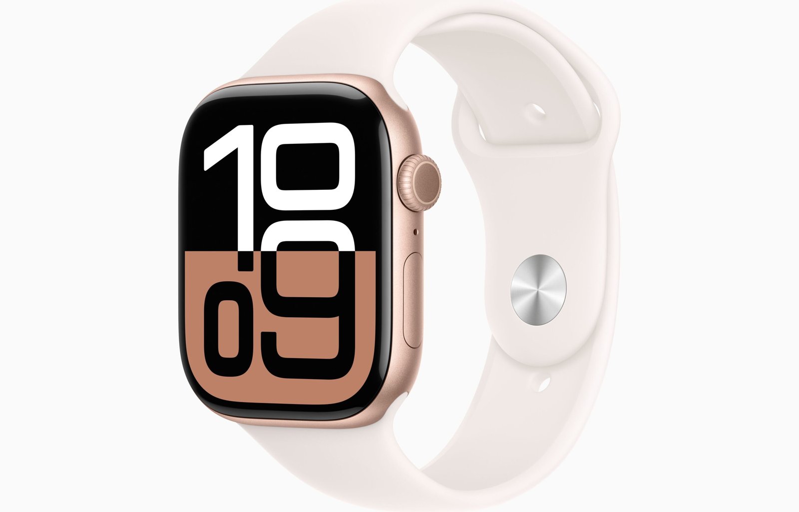 Apple Watch Series 10 GPS - Rose Gold Aluminum with Light Blush Sport Band