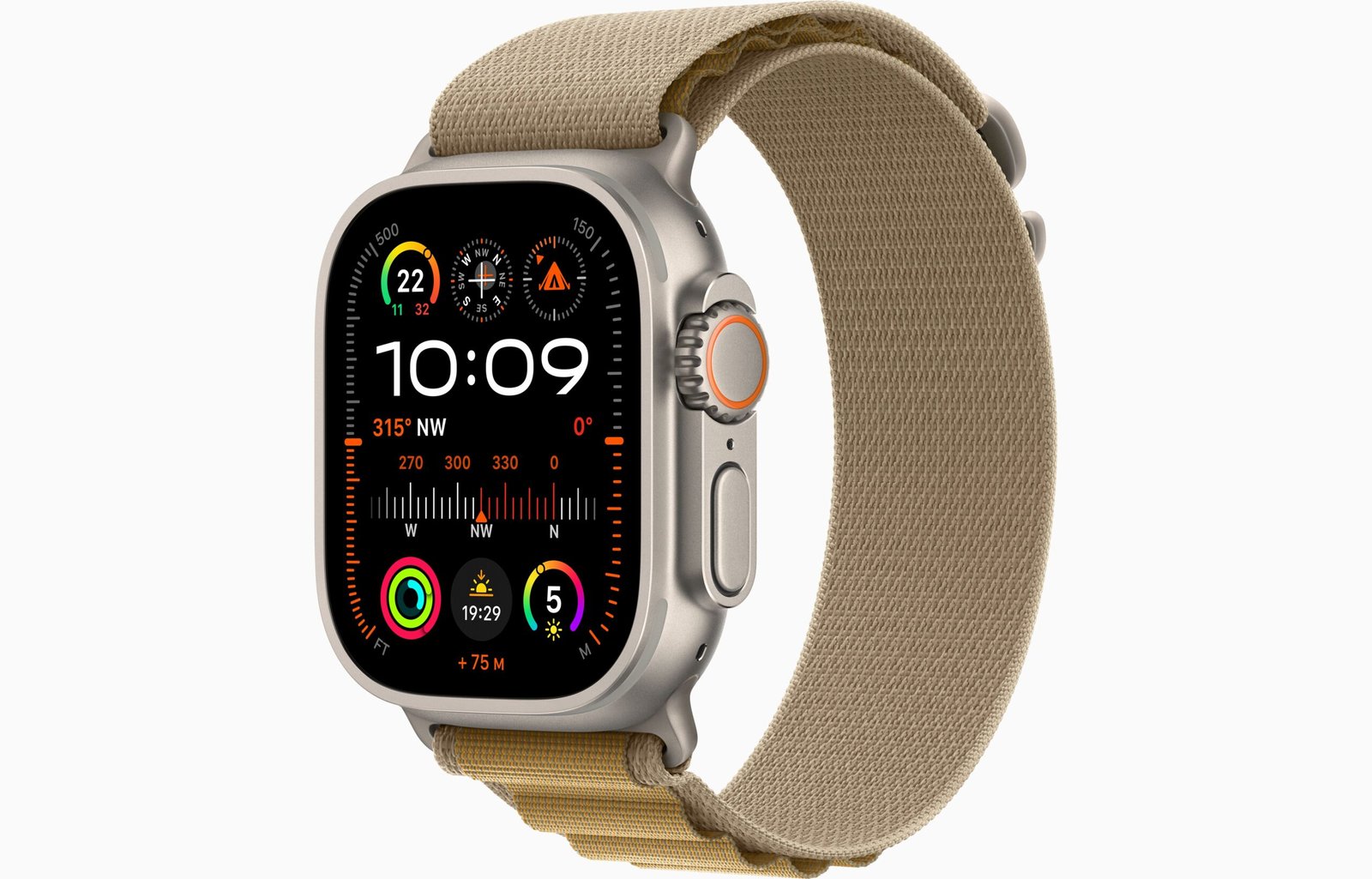 APPLE WATCH ULTRA 2 49MM (2024) GPS + CELLULAR NATURAL TITANIUM CASE WITH TAN ALPINE LOOP LARGE MX4H3