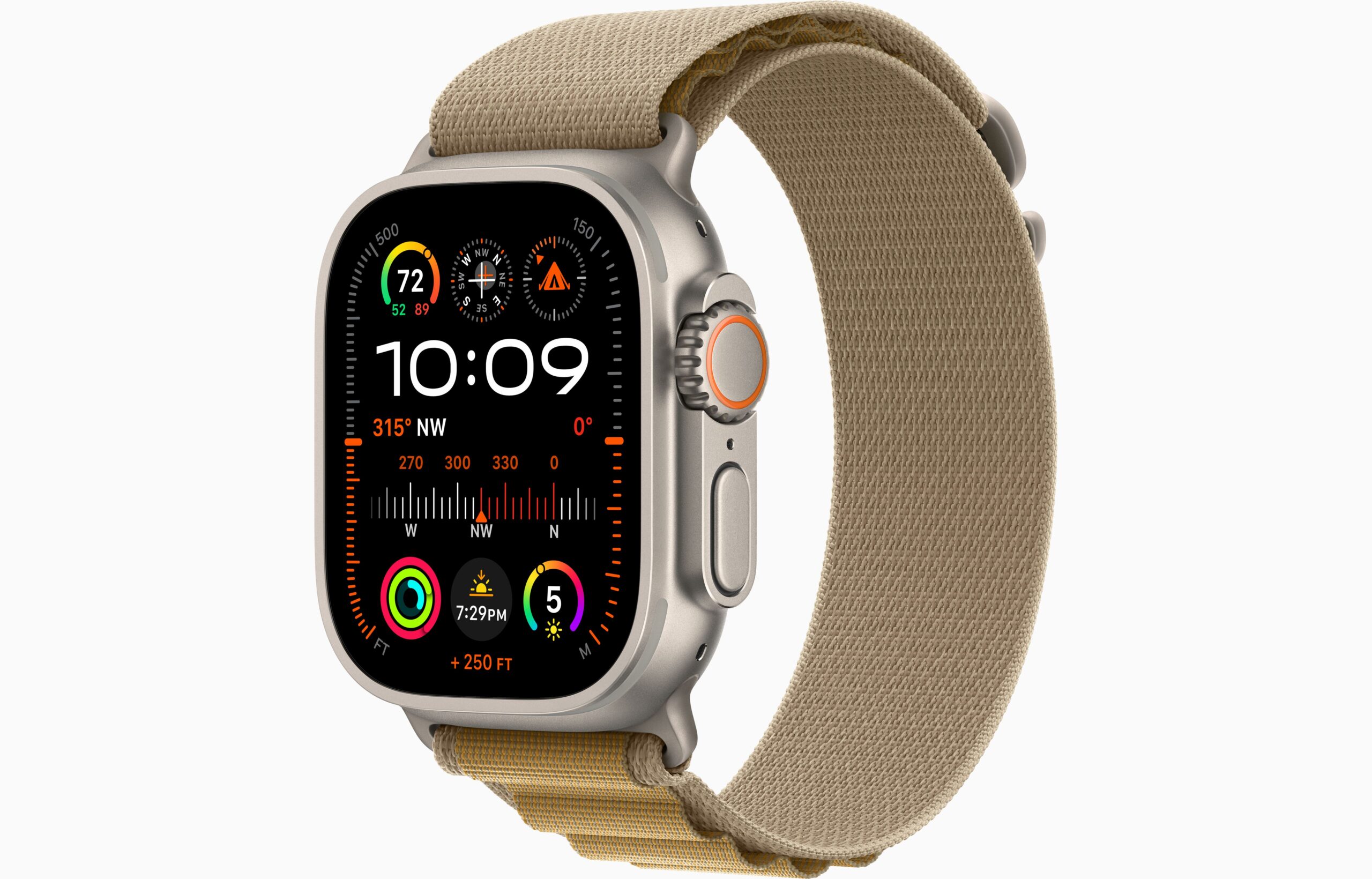 APPLE WATCH ULTRA 2 49MM (2024) NATURAL TITANIUM WITH TAN ALPINE LOOP MEDIUM MX4F3