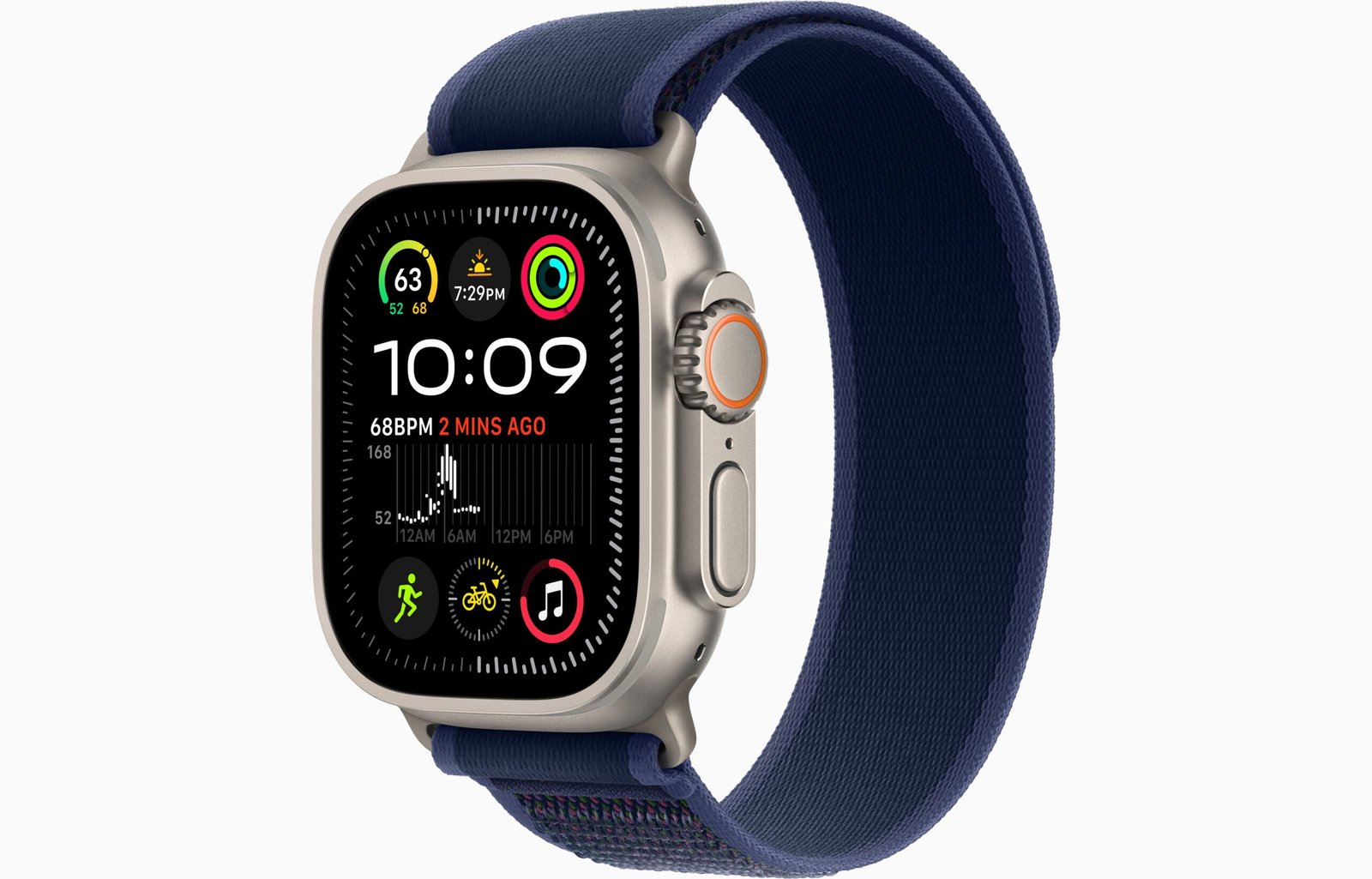 APPLE WATCH ULTRA 2 49MM (2024) GPS + CELLULAR NATURAL TITANIUM CASE WITH BLUE TRAIL LOOP BAND M/L MX4L3