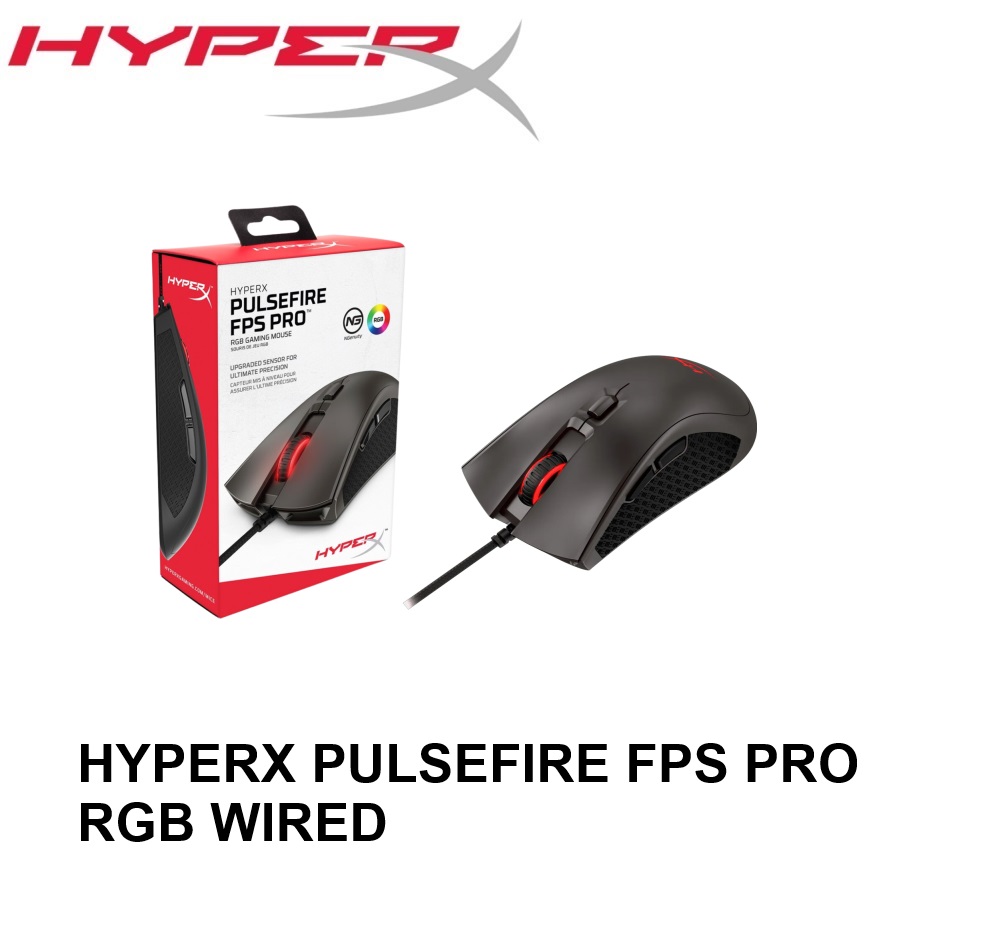 HYPREX PULSEFIRE FPS PRO RGB WIRED GAMING MOUSE BLACK HX-MC003B