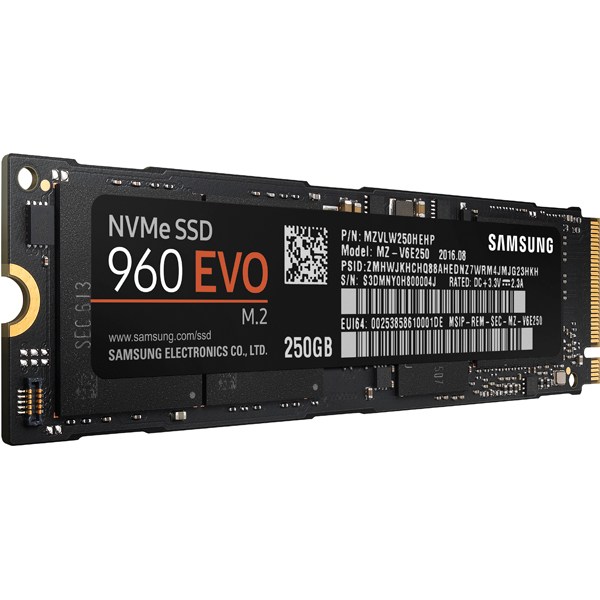 SAMSUNG SSD 960 EVO NVME M.2 250GB MZ-V6E250BW thumbnail 3