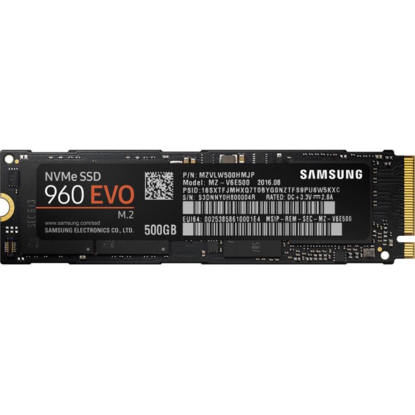 SAMSUNG SSD 500GB 960EVO M.2 MZ-V6E500B