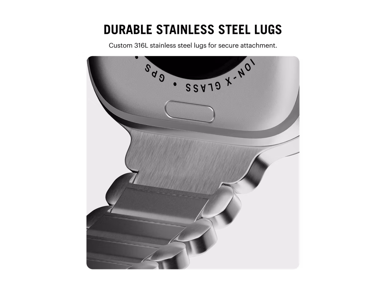 APPLE WATCH STAINLESS STEEL BAND 44/45/49MM SILVER thumbnail 2