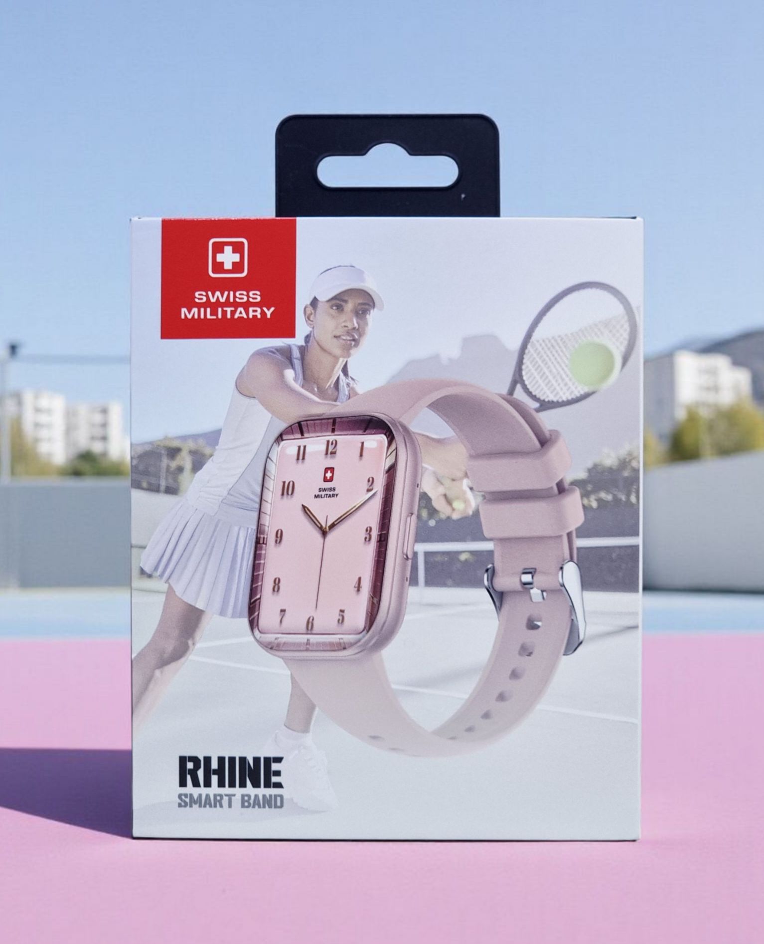SWISS MILITARY RHINE SMART BAND PINK WITH 3 TALK  SM-BAND-RHINE3-PNKFPNKS