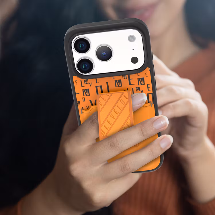LEVELO MORPHIX IPHONE 17 PRO GRIPSTAND CASE WITH CARD HOLDER SUNRISE ORANGE LVLMRPGCIP17PSORG thumbnail 13