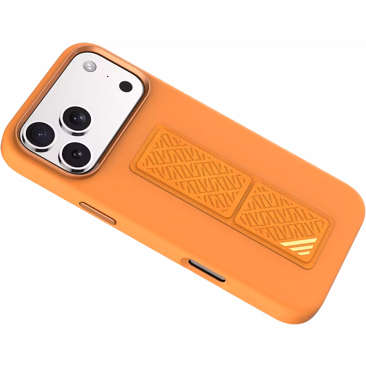 LEVELO IPHONE 17 PRO MORPHIX SILICONE CASE WOTH LEATHER GRIP ORANGE LVLMRPS17PORG thumbnail 3