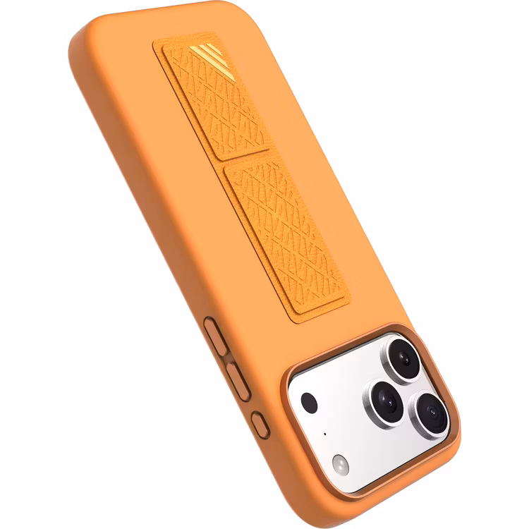 LEVELO IPHONE 17 PRO MORPHIX SILICONE CASE WOTH LEATHER GRIP ORANGE LVLMRPS17PORG thumbnail 4