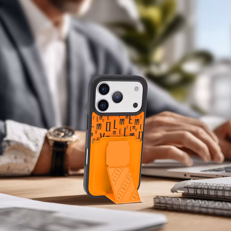 LEVELO MORPHIX IPHONE 17 PRO MAX GRIPSTAND CASE WITH CARD HOLDER SUNRISE ORANGE LVLMRPGCIP17PMSORG thumbnail 8
