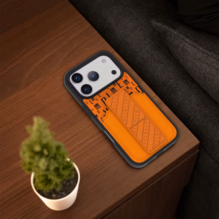 LEVELO MORPHIX IPHONE 17 PRO MAX GRIPSTAND CASE WITH CARD HOLDER SUNRISE ORANGE LVLMRPGCIP17PMSORG thumbnail 5
