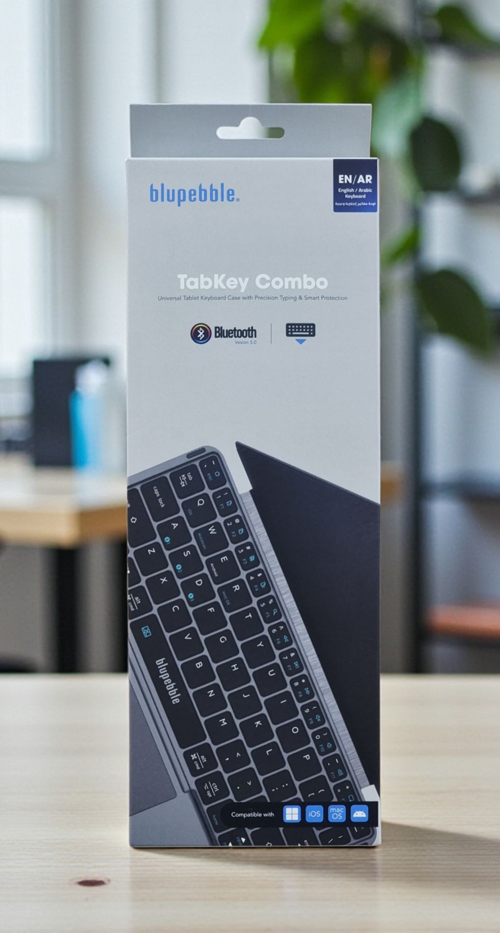BLUPEBBLE TABKEY COMBO KEYBOARD ENG/ARB GREY BP-TABKEYCOMBOAR-GY