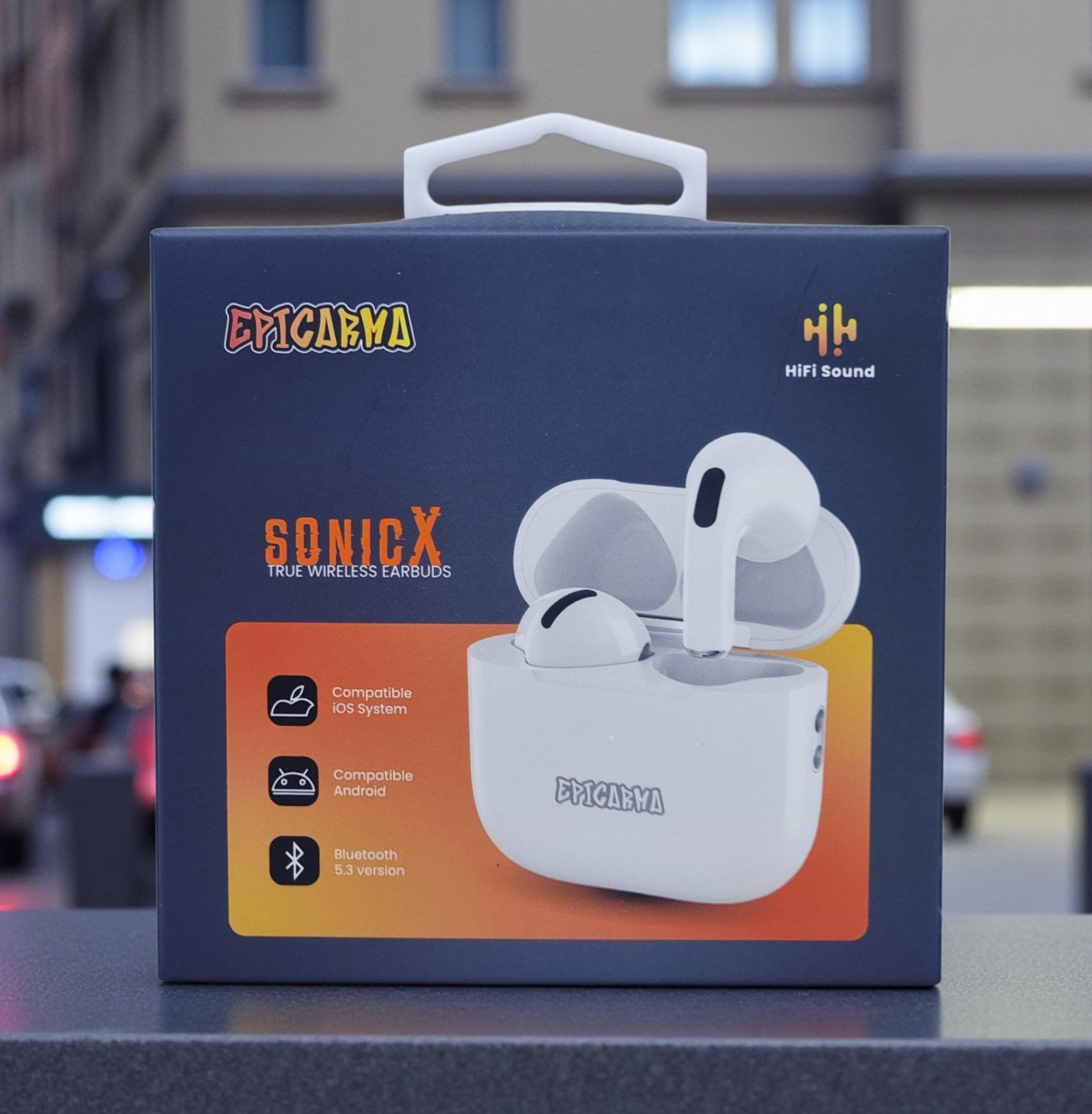 EPICARMA SONICX TRUE WIRELESS EARBUDS WHITE EA-SONICX-WH