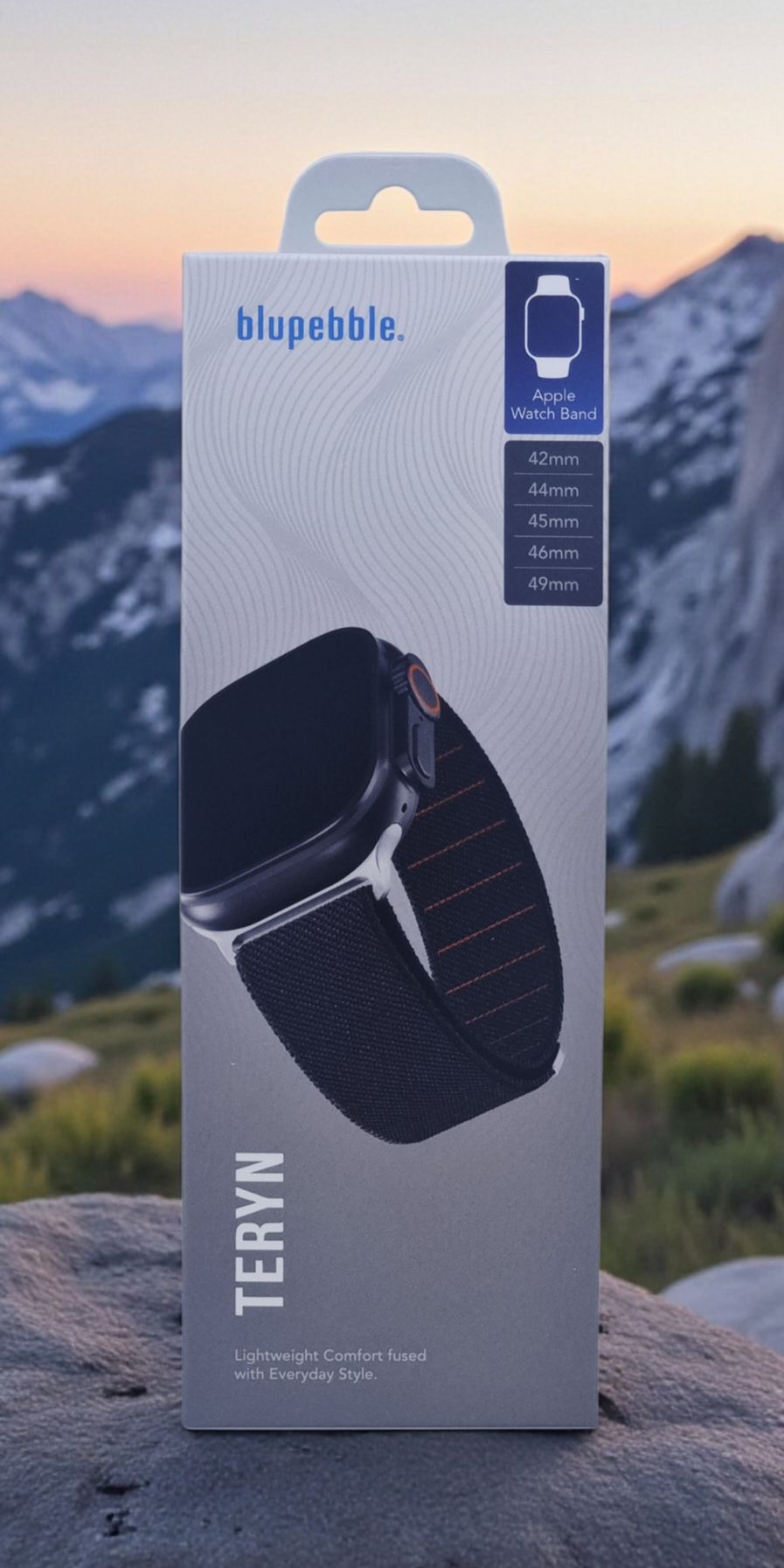 BLUPEBBLE APPLE WATCH STRAP ULTRA 3 AND SERIES 11 TERYN SERIES 49/46/45/44/42MM BLACK BP-TERYN-BK