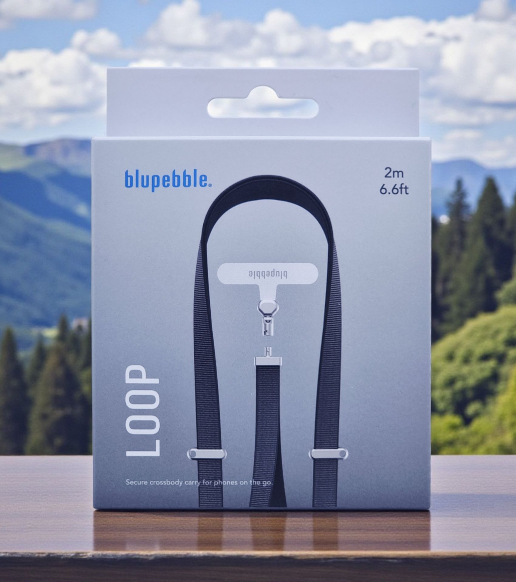 BLUPEBBLE MOBILE LOOP STRAP BLACK BP-LOOP-BK