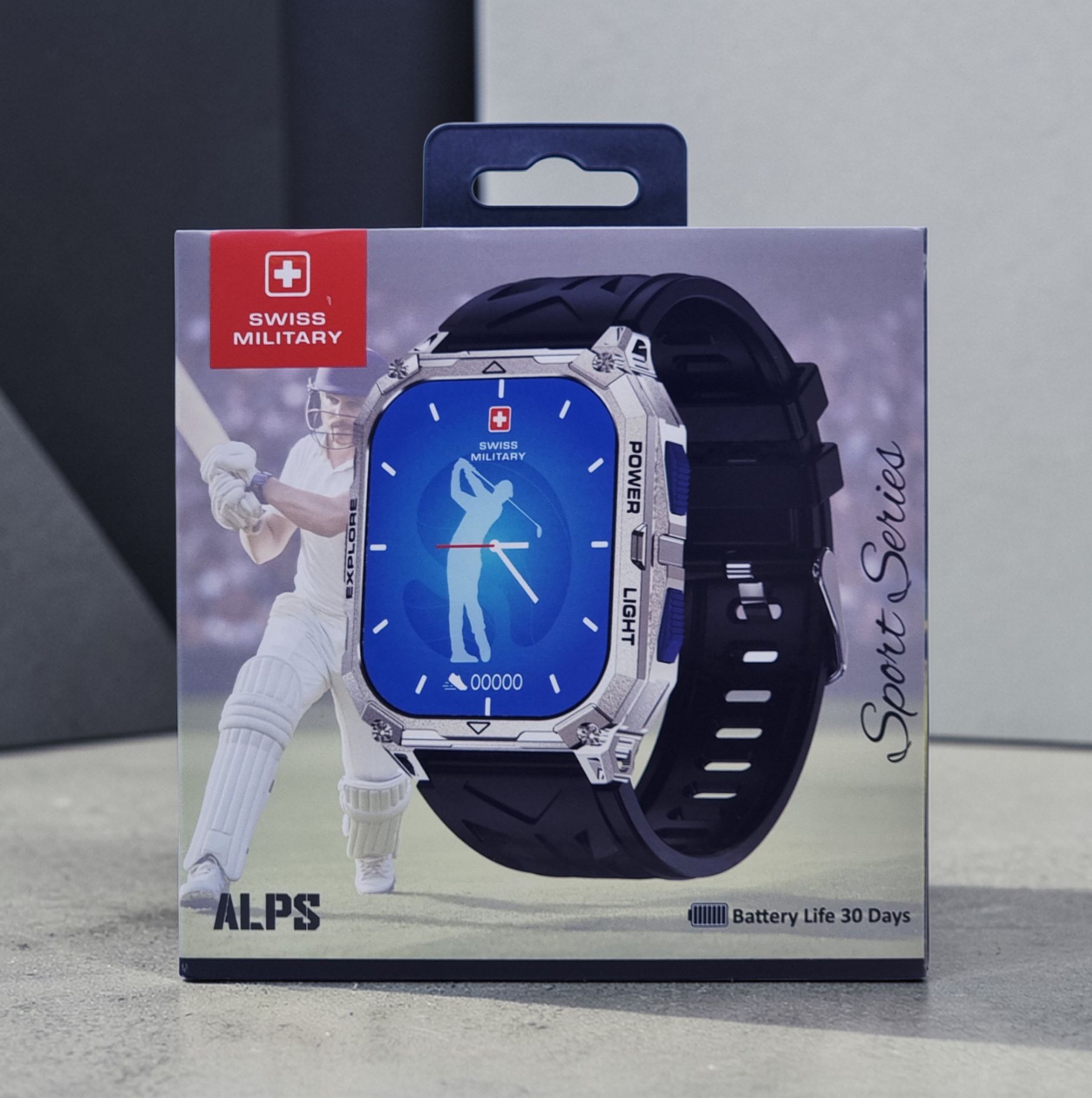 SWISS MILITARY ALPS SPORT SERIES SMART WATCH BLACK SM-WCH-ALPS-SPORT-RB-GUMF-BLKS