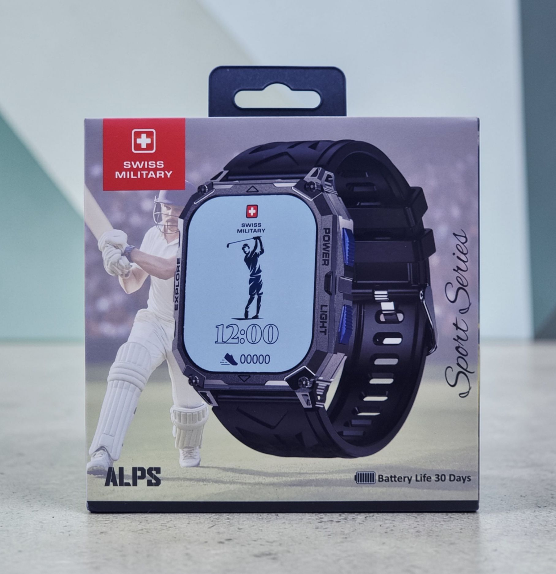 SWISS MILITARY ALPS SPORT SERIES SMART WATCH BLACK SM-WCH-ALPS-SPORT-BB-GUMF-BLKS