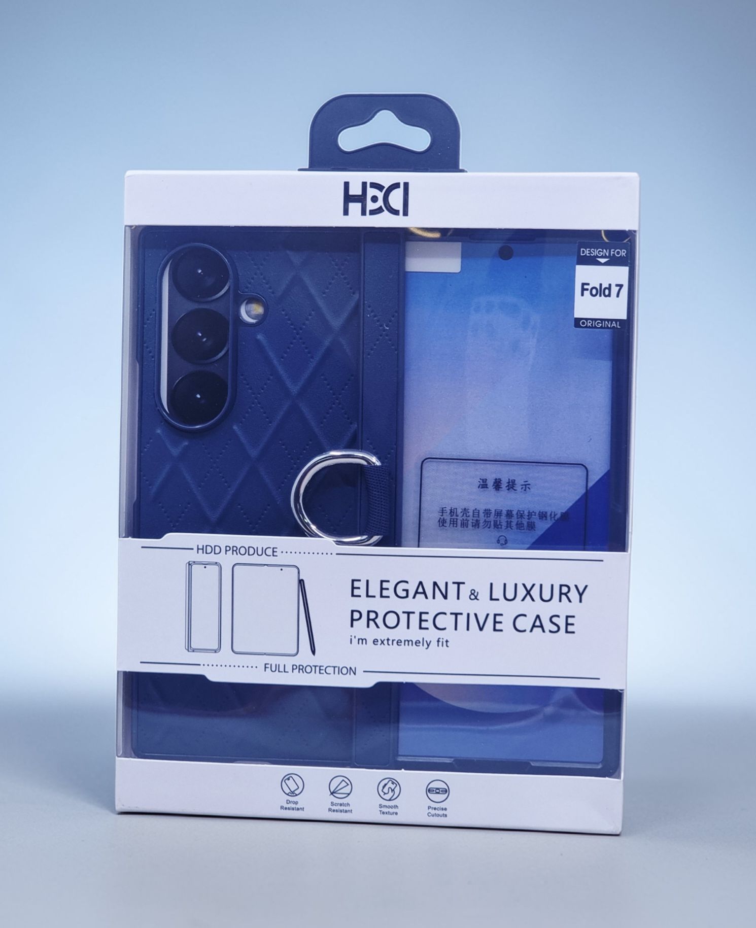 SAMSUNG GALAXY FOLD 7 ELEGANT LUXURY CASE BLUE