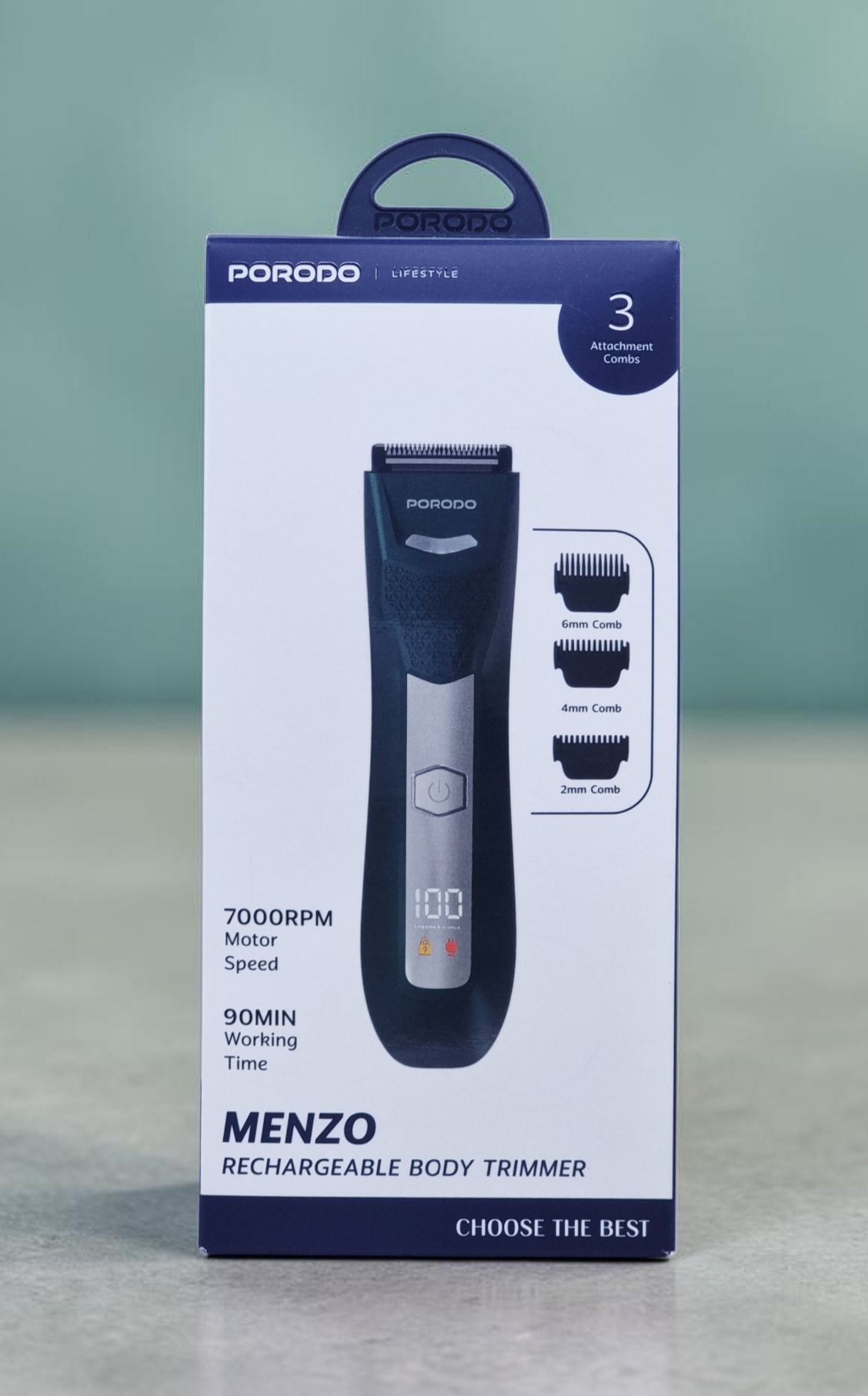 PORODO LIFESTYLE MENZO RECHARGEABLE BODY TRIMMER GREEN PDLFSTWE826GN