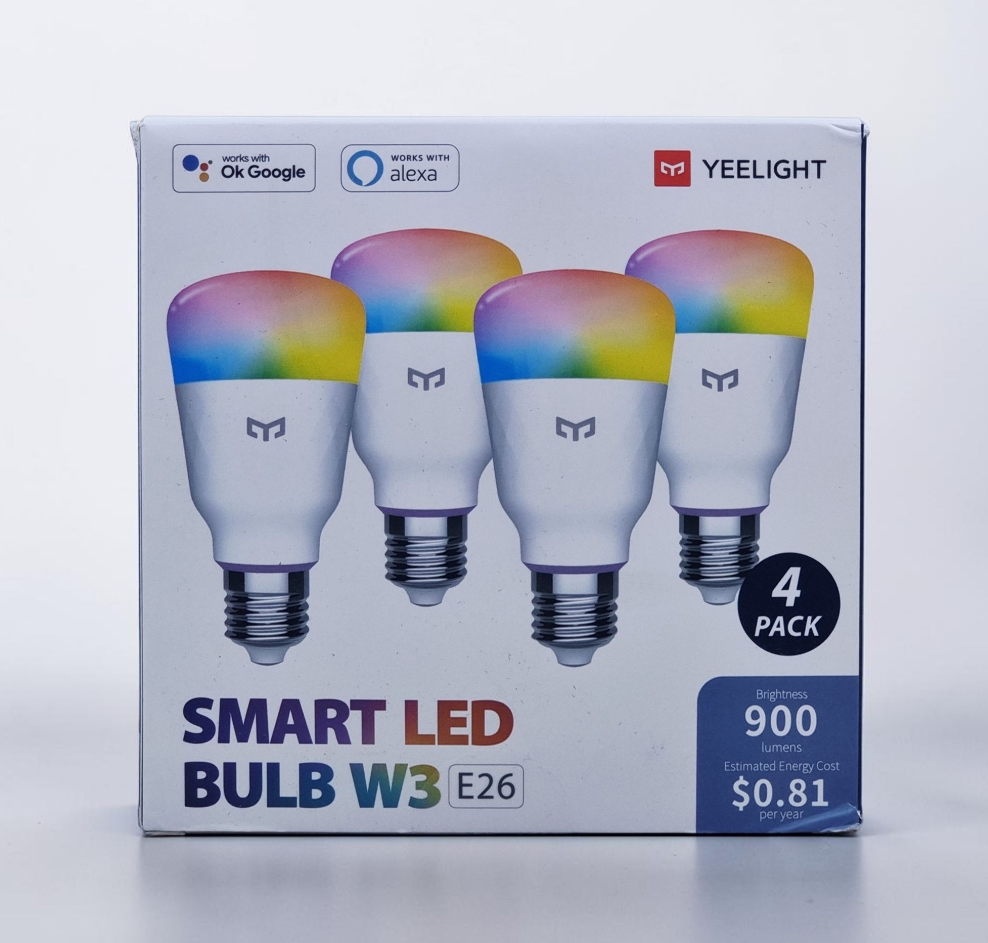 YEELIGHT SMART LED BULB W3 PACK OF 4 E26