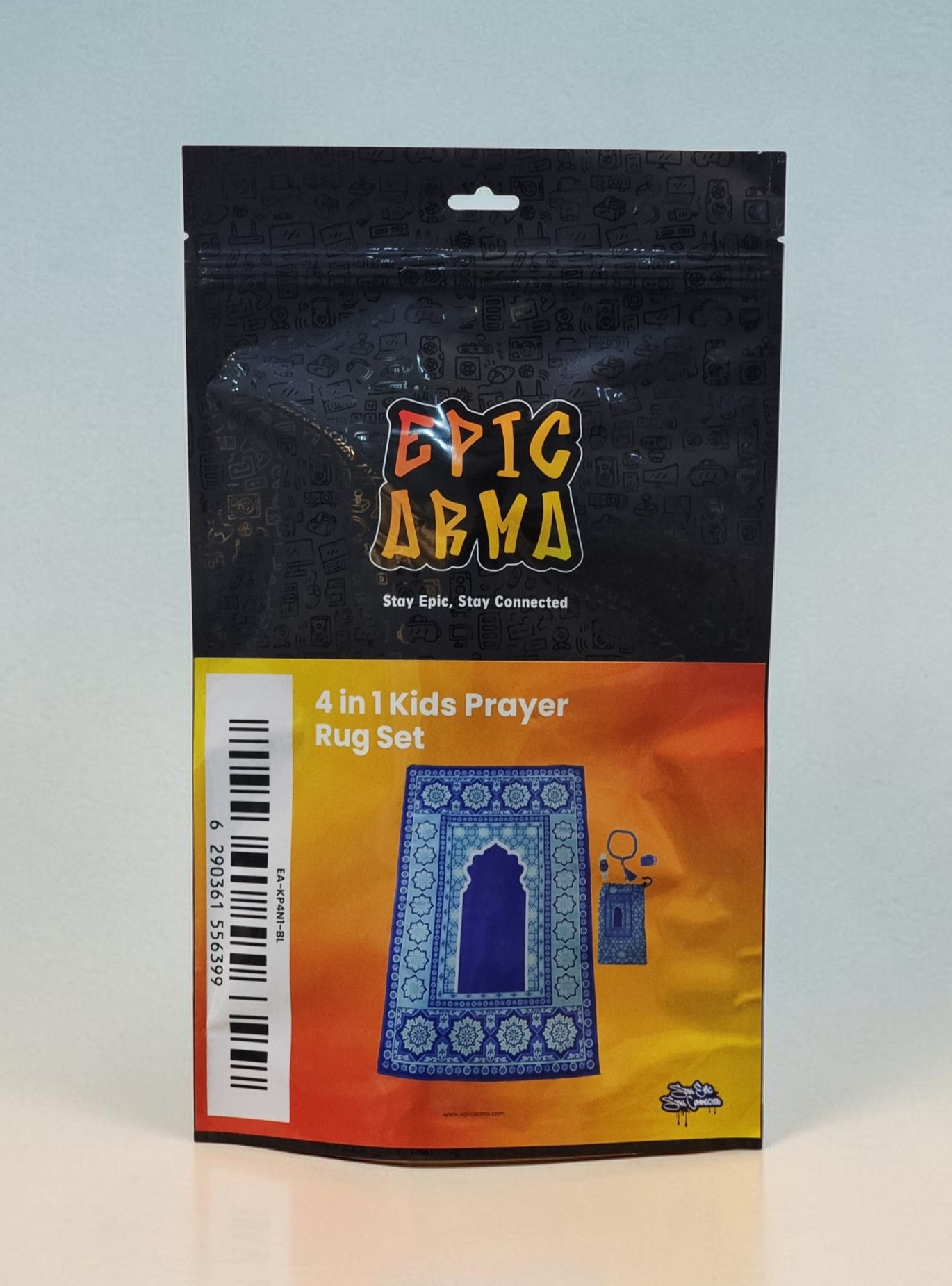 EPICARMA 4 IN 1 KIDS PRAYER RUG SET BLUE EA-KP4N1-BL