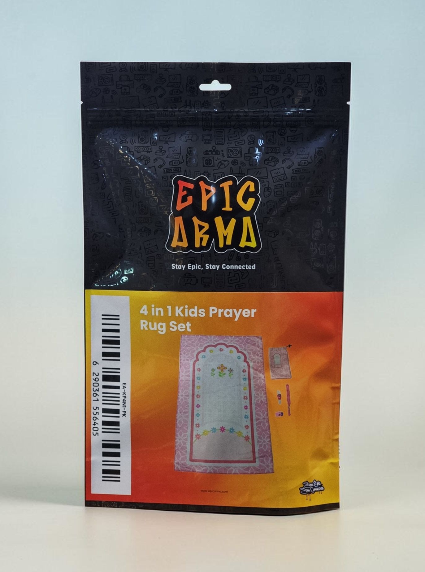 EPICARMA 4 IN 1 KIDS PRAYER RUG SET PINK EA-KP4N1-PK