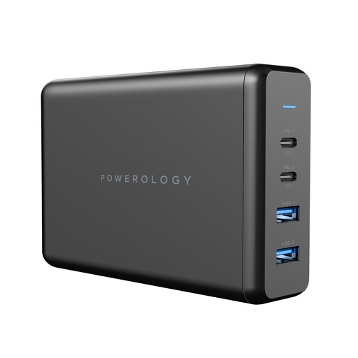 POWEROLOGY PD 156W 4 PORT CHARGER POWER TERMINAL BLACK P156DQCUKBK