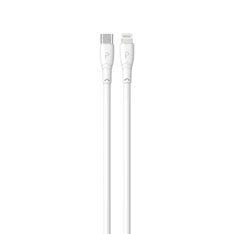 PAWA 20W QUICK CHARGING DATA 2M CABLE USB C LIGHTNING WHITE PW-2PVCCTOL-WH