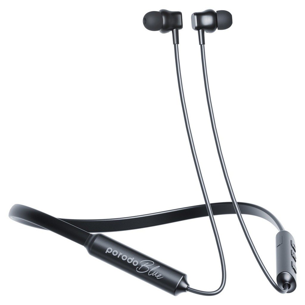 Porodo Blue ENC Neckband In-Ear Earphone Black PB-NKBIE-BK