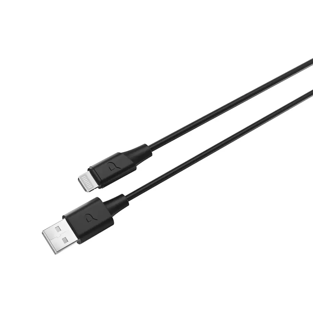 POWEROLOGY POWER SYNC FLEX USB A TO LIGHTNING CABLE 1.2M BLACK PCAB010BK