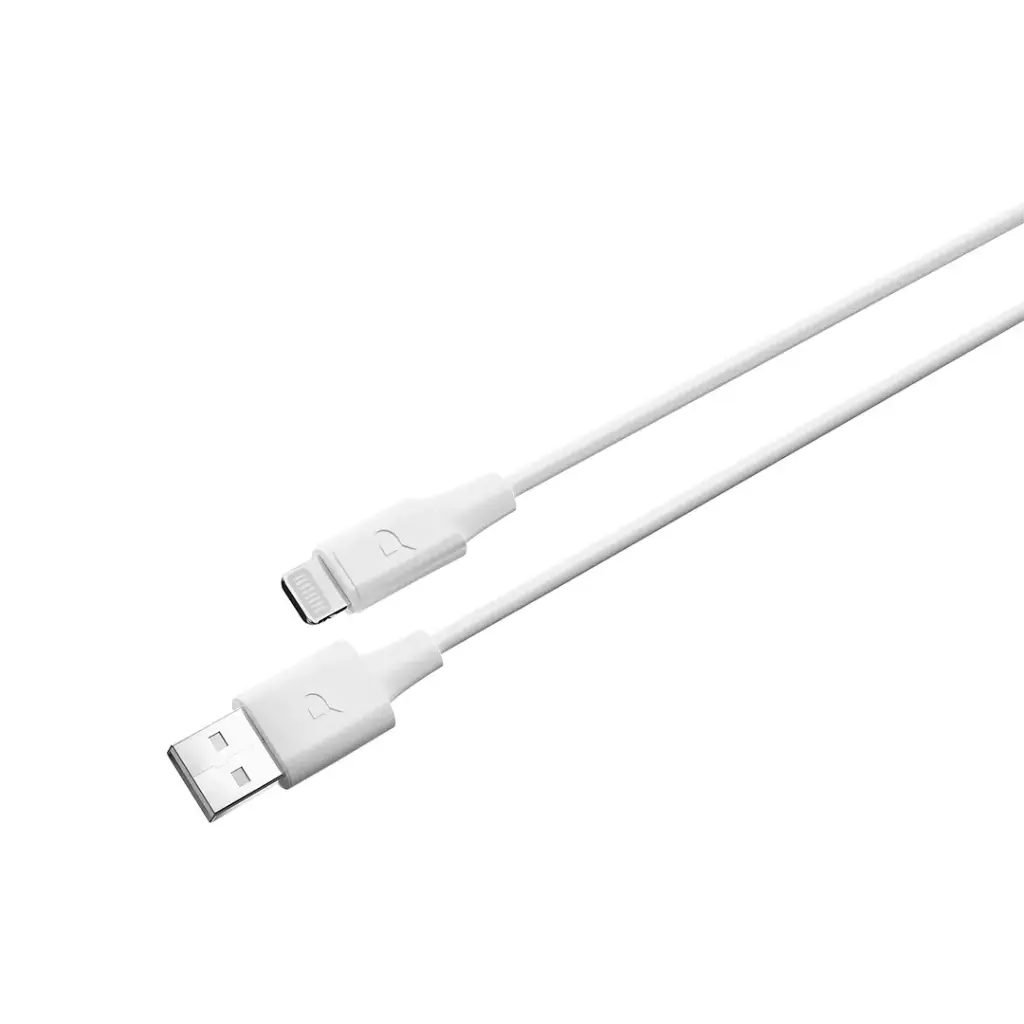 POWEROLOGY POWER SYNC FLEX USB A TO LIGHTNING CABLE 1.2M WHITE PCAB010WH
