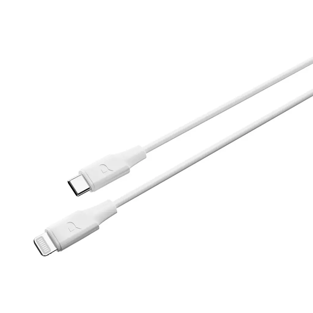 POWEROLOGY POWER SYNC FLEX USB C TO LIGHTNING CABLE 1.2M WHITE PCAB012WH