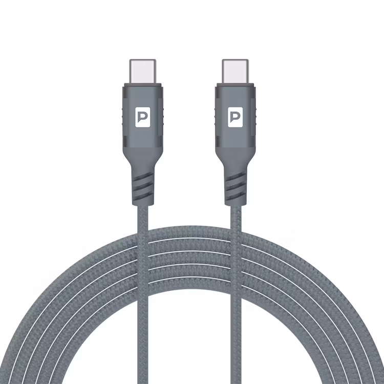 POWEROLOGY POWER SYNC WEAVE USB TO USB C CABLE 1.2M GRAY PCAB020GY