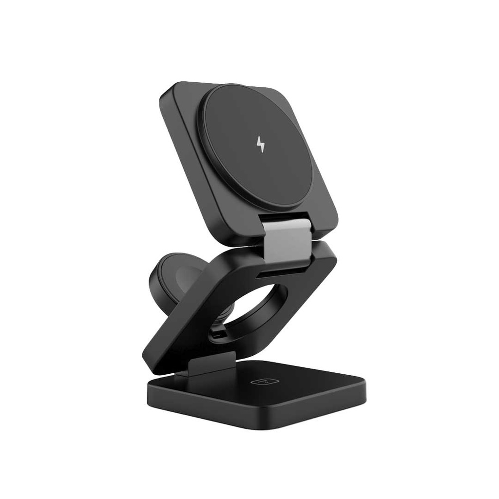 PORODO MULTI DEVICE WIRELESS CHARGER BLACK PD-3N1MWFC-BK