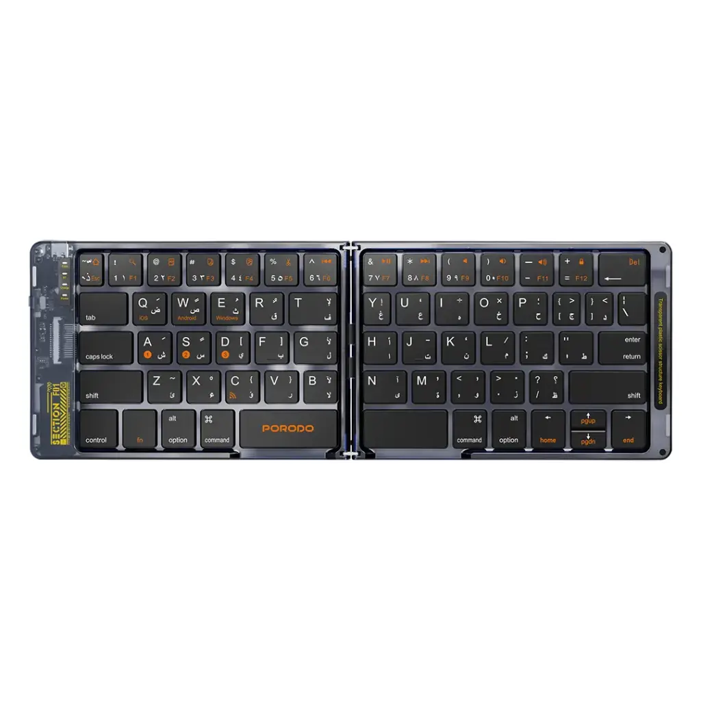 PORODO CRYSTAL SHELL WIRELESS KEYBOARD BLACK PD-ETK03-BK
