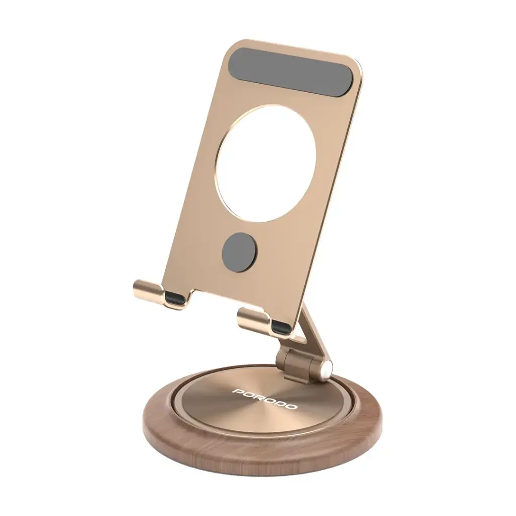 PORODO 360° ROTATING MOBILE & TABLET STAND GOLD PD-HSM23-GD