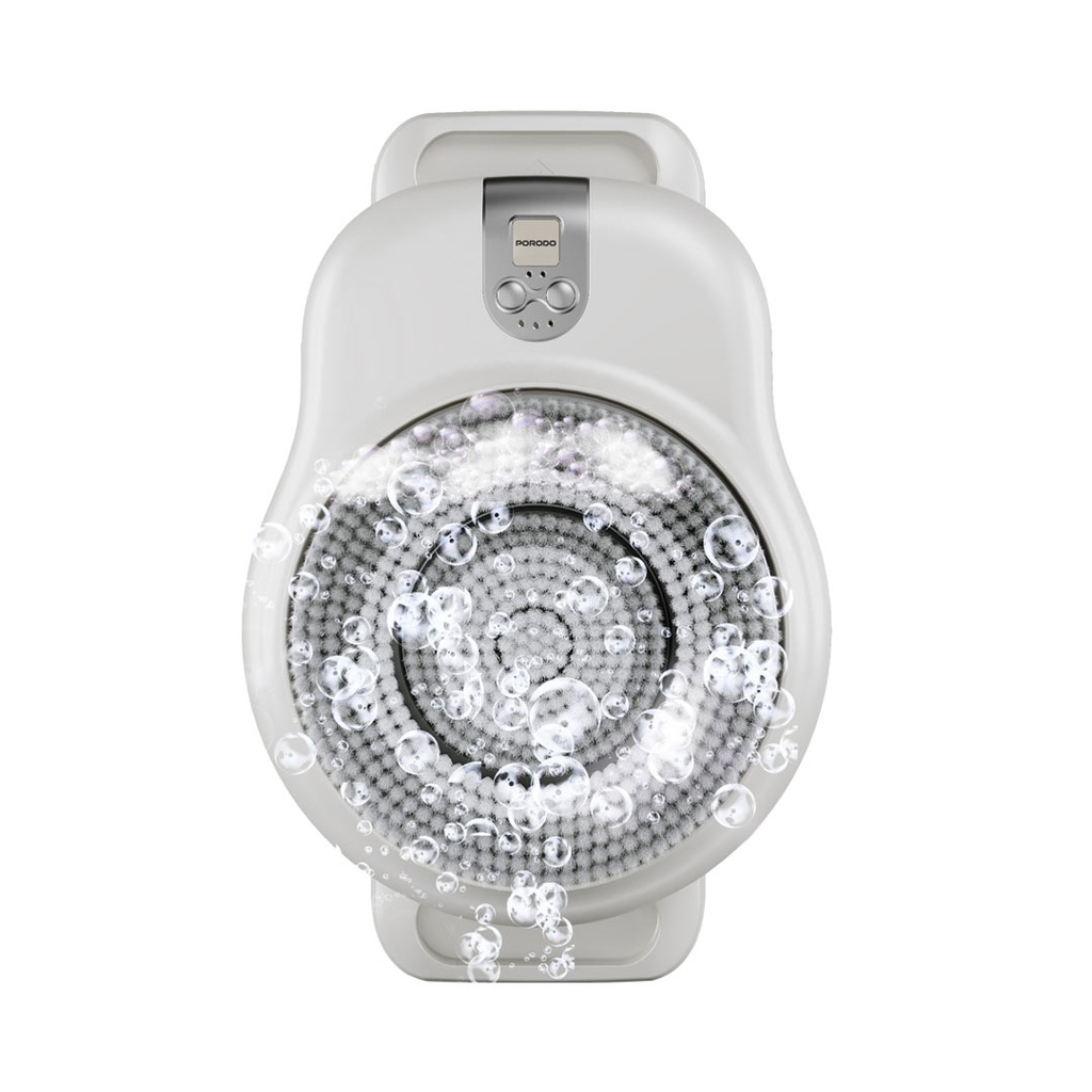 PORODO WALL MOUNTED ELECTRIC BACK SCRUB WHITE PD-LFST033-WH