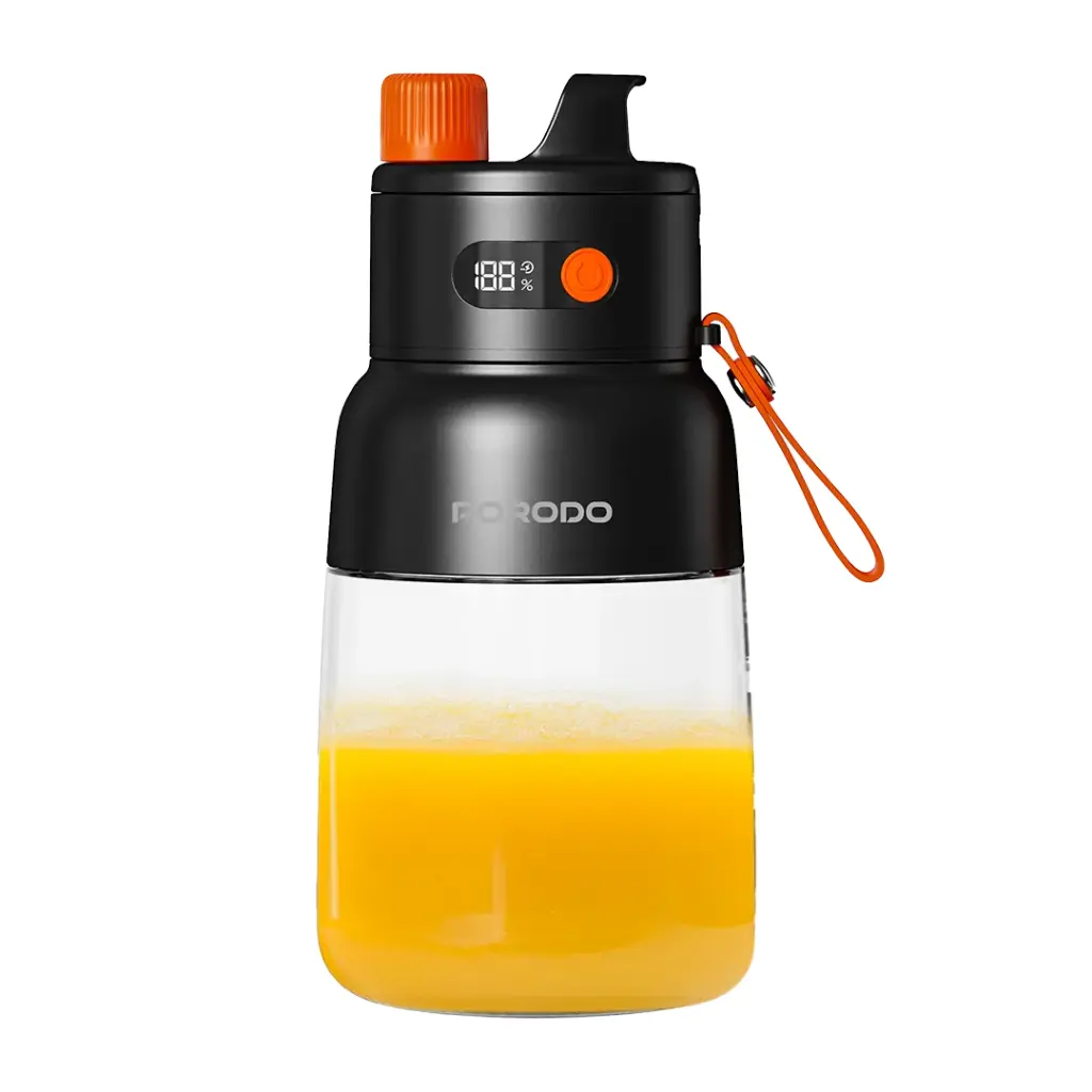PORODO LIFESTYLE BLEND AND SIP PORTABLE BLENDER BLACK ORANGE PD-LFST068-BKOG