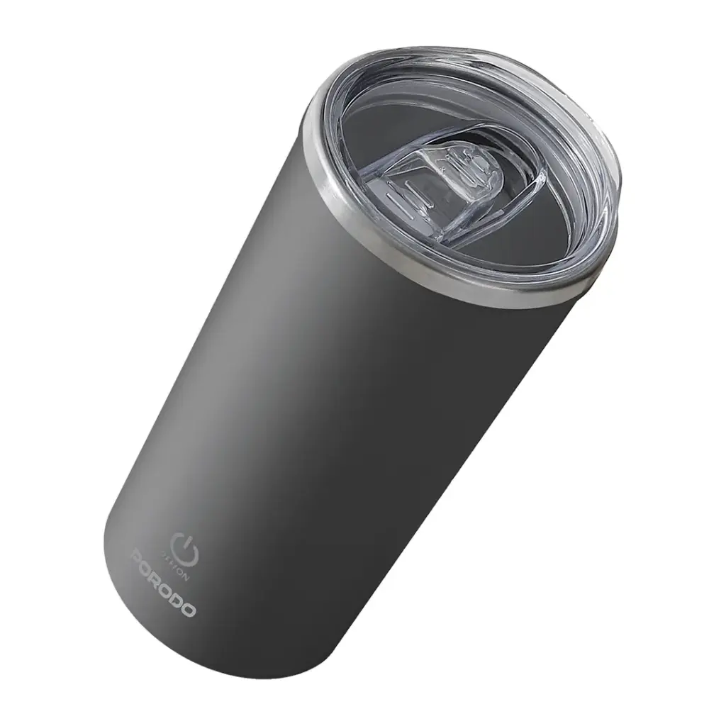 PORODO LIFESTYLE AUTO STIRRING INSULATED MUG BLACK PD-LFST138-BK