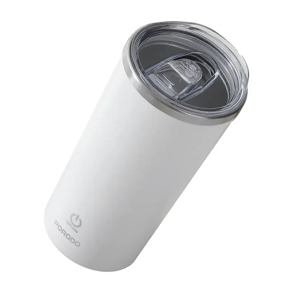PORODO LIFESTYLE AUTO STIRRING INSULATED MUG WHITE PD-LFST138-WH