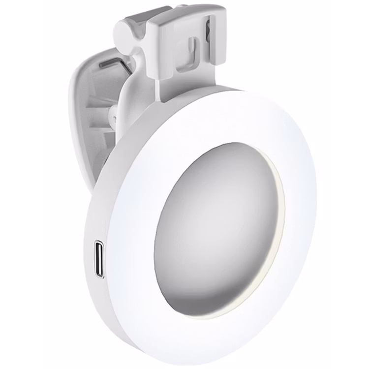 PORODO LIFESTYLE CLIP-ON MIRROR FILL LIGHT WITH CAMERA SHOE MOUNT WHITE PD-LFST153-WH