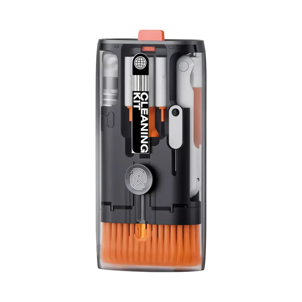 PORODO LIFESTYLE 11-IN-1 MULTIPURPOSE CLEANING KIT BLACK PD-LFST163-BK