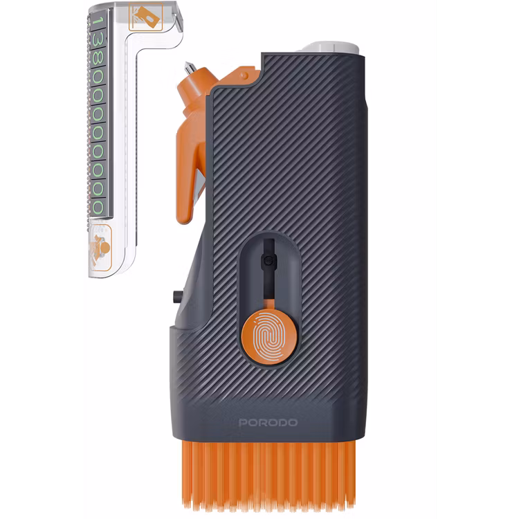 PORODO LIFESTYLE VEHICLE EMERGENCY SAFETY KIT AND TOOL CLEANER BLACK PD-LFST169-BK
