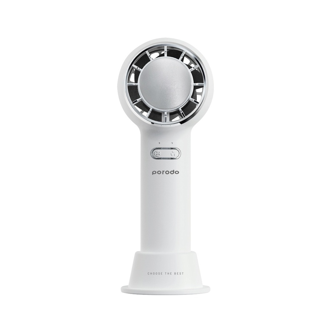 PORODO LIFESTYLE PORTABLE HANDHELD TURBO FAN WITH COLD COMPRESS