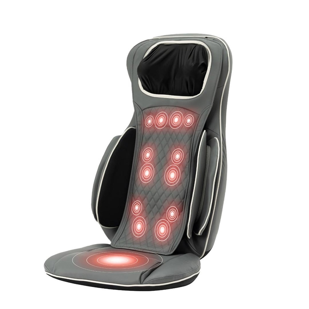 PORODO LIFESTYLE NECK AND BACK SEAT MASSAGER GRAY PD-LSNBMS-DKGY