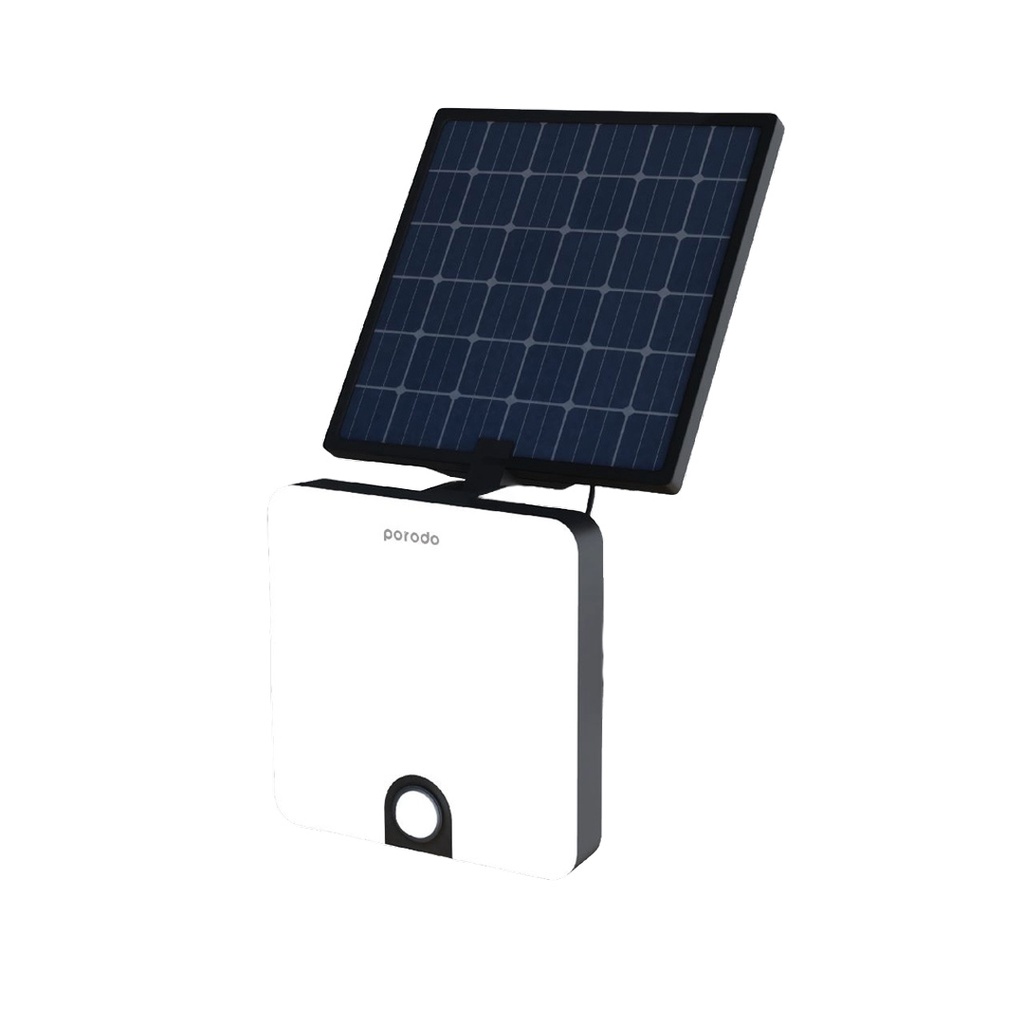 PORODO SMART OUTDOOR SOLAR LAMP BLACK PD-LSSLRLMP