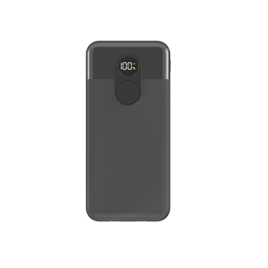PORODO 20000MAH POWERBANK DIGITAL DISPLAY WITH INTEGRATED CABLE BLACK PB058 PD-PBFCH058-BK