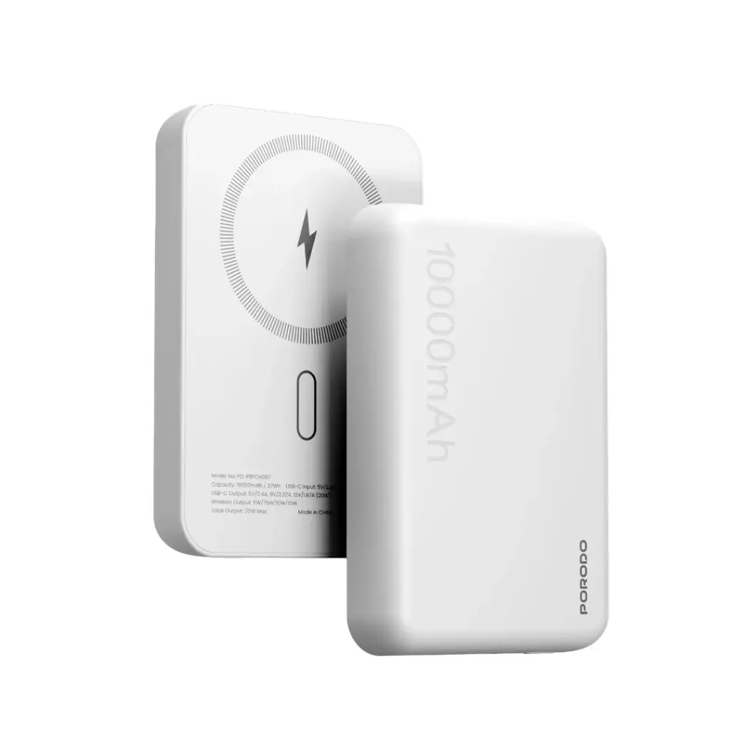 PORODO 10000 MAH MAGSAFE POWERBANK WHITE PD-PBFCH067-WH
