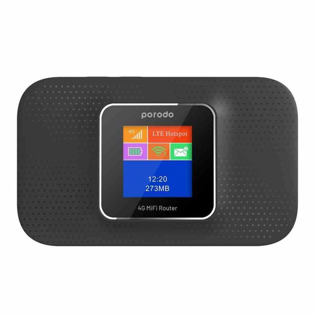 PORODO 4G LTE 3G PORTABLE HIGH SPEED ROUTER PD-PRT4GR-BK