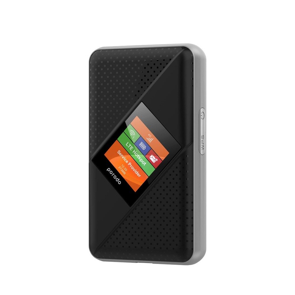 Porodo 4G/LTE High-Speed Pocket Router (PD-PT4GRV2-BK)